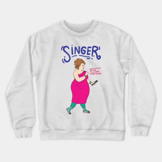 Singer Night Crewneck Sweatshirt by Music Lover